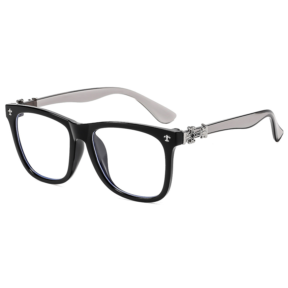 Samjune Fashion Glasses Frame Women Anti Blue Light Men Square Eyeglasses Vintage Prescription Eyewear