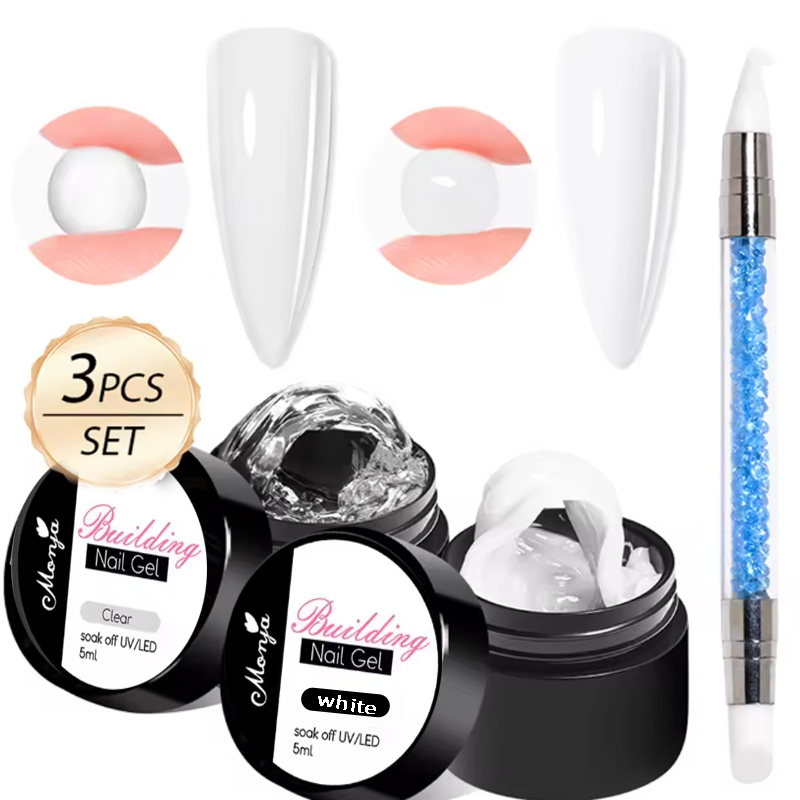 3D Multigel Non Stick Hand Extension Nail Carved Gel Polish 5D Modeling Solid Stereoscopic Carve Shaping