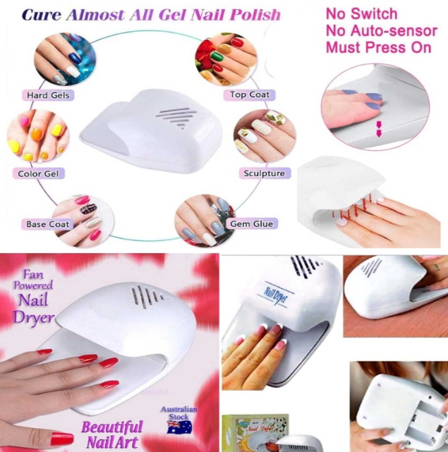Nail Drying fan UV Portable battery operated Curing Machine