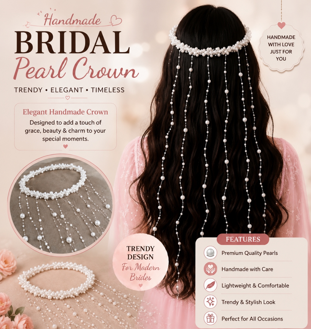 Long Tassel Headpiece for Women & Girls | Elegant Hair Accessory for Parties, Events & Weddings