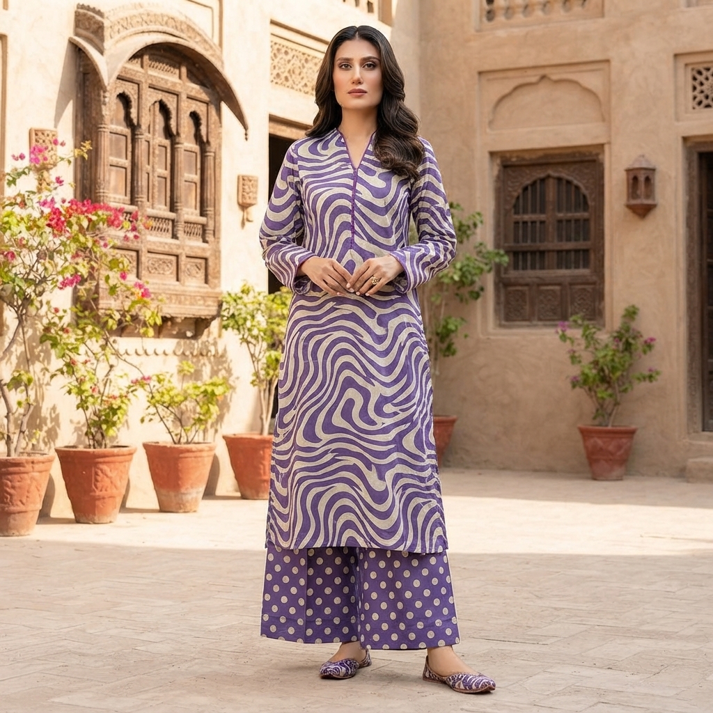 Unstitched Fabric For Women Lawn Suit - 2 Piece Printed Lawn Dress Summer Collection Ladies Fancy Designer Suit Printed Shirt Trouser Pakistani Lawn Fabric Women Clothing New Arrivals Casual Wear Party Wear The Suit Loom , Print 2pc  Unstitched
