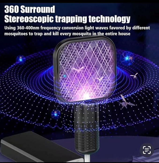Electric Mosquito Racket/Killer Handheld Electric Fly Swatter Mosquito Anti Racket Bat with UV Light Racket Mini Electric Mosquito Repellent for Indoor & Outdoor