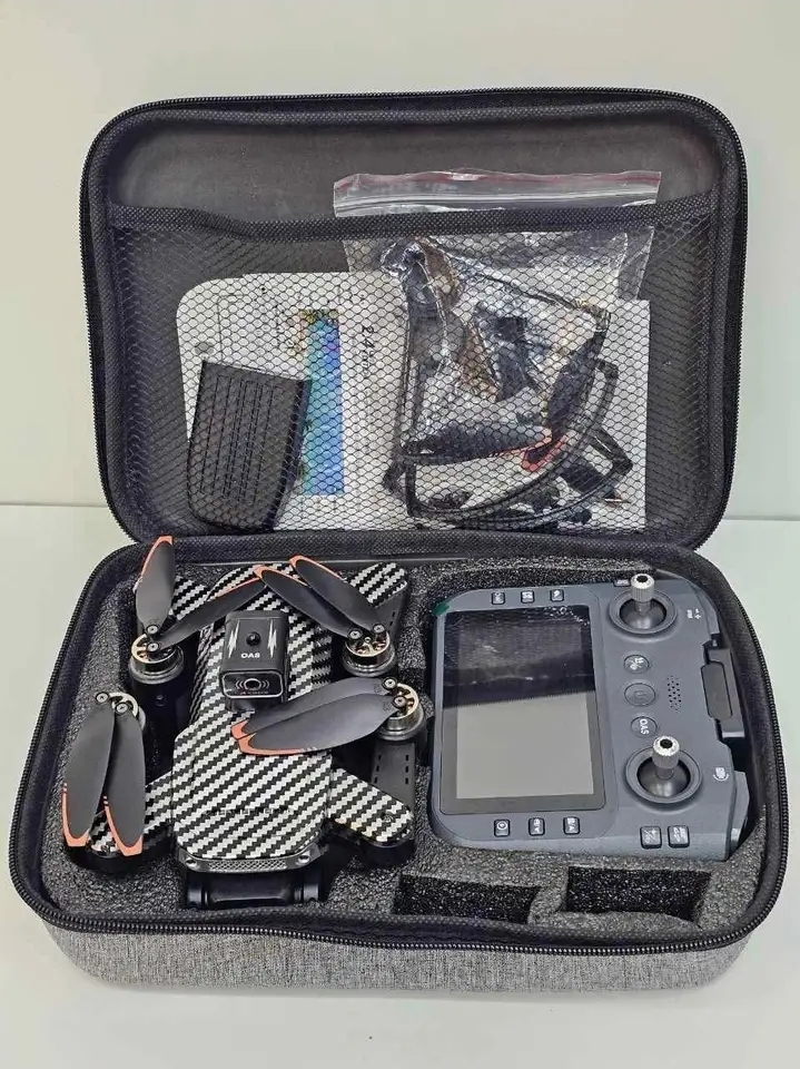 XF606 Triple Camera Brushless Motors Camera Drone With Rechargeable LCD Remote Also With 2.5 Cine Lens High Quality Obstacle Avoidance Camera Drone With Unique Packing Carbon Coting High Quality Body