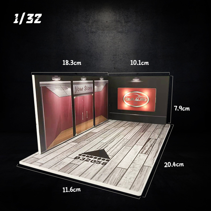 1:32 1:24 Scale PVC Material Light Alloy Diecast Model Toy Car Parking Lot Hight Simulation Underground Building Models 