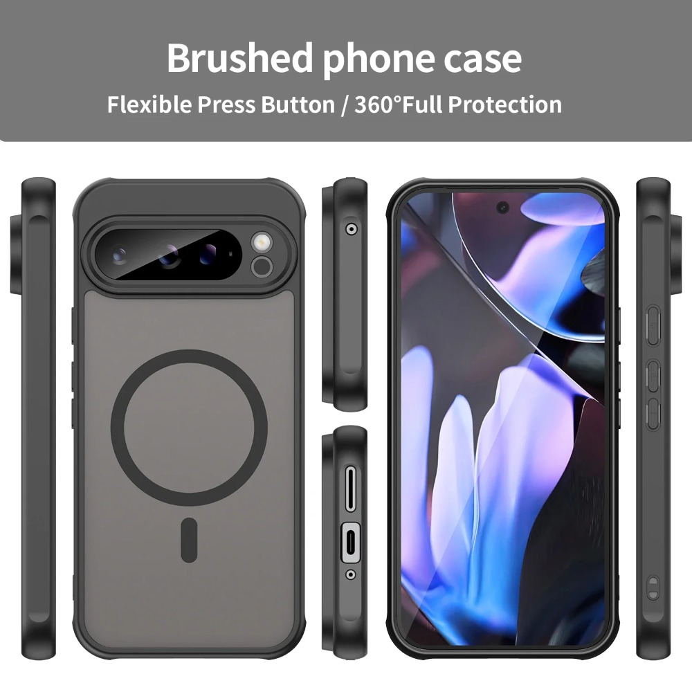 Premium Slim Matte Clear Magnetic Wireless Charger Phone Case For Google Pixel 11 10 9A Pro XL Skin Feeling Back Protector Cover