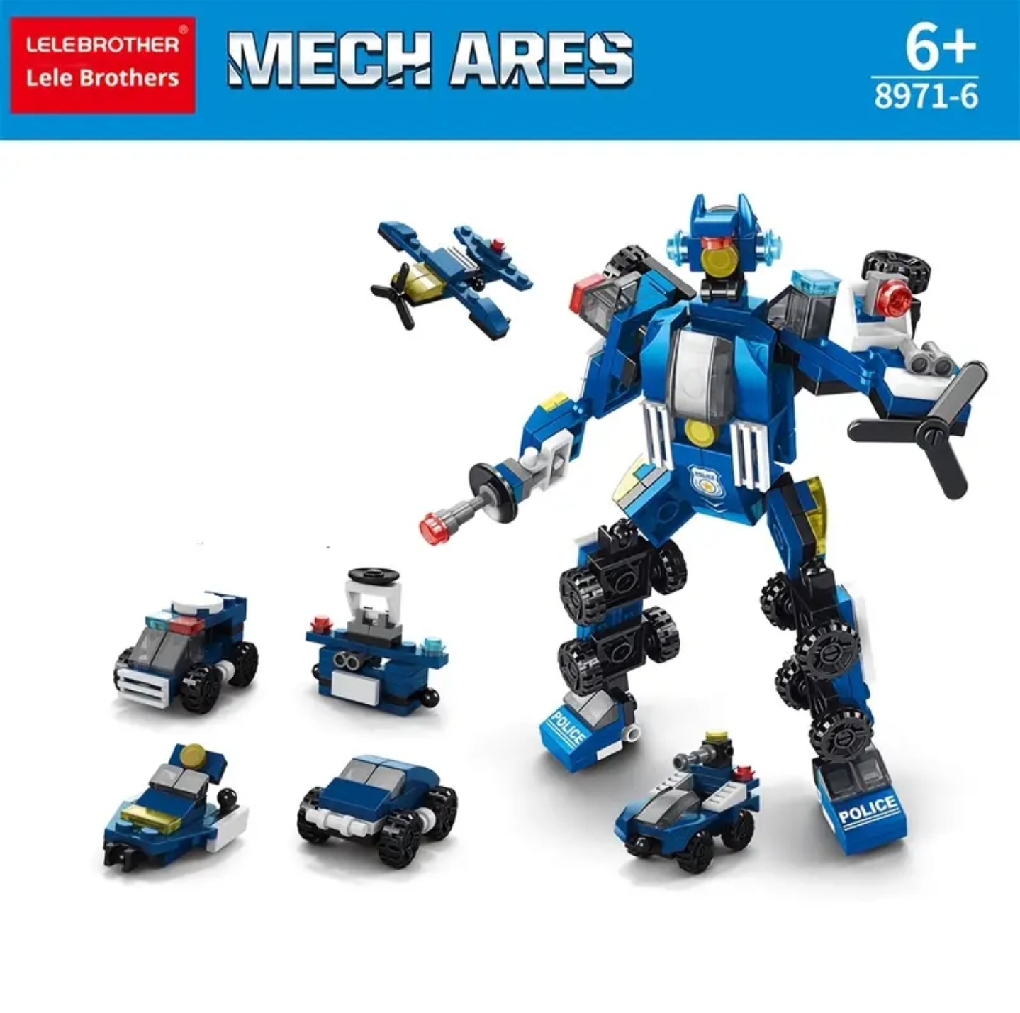 6-in-1 Robot Model Building Block Toy, Children's Educational Building Block Toy, Birthday Gift, Christmas Gift