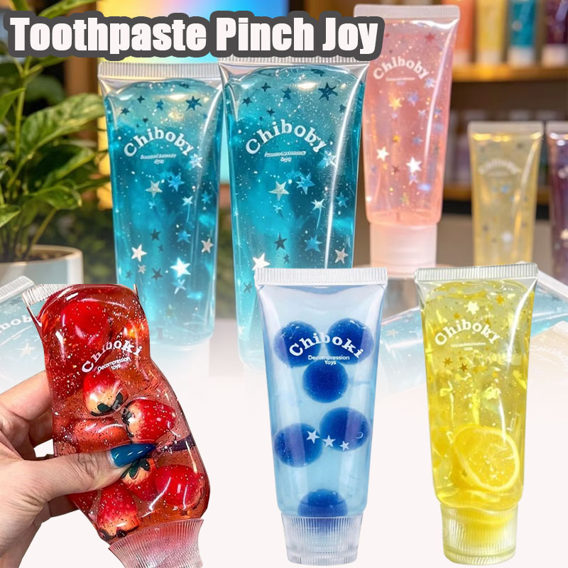 1PC Toothpaste Squishy Slow Rising Soft Elastic Sensory Fidget Toy for Adults Kids Anxiety Stress Relief Putty
