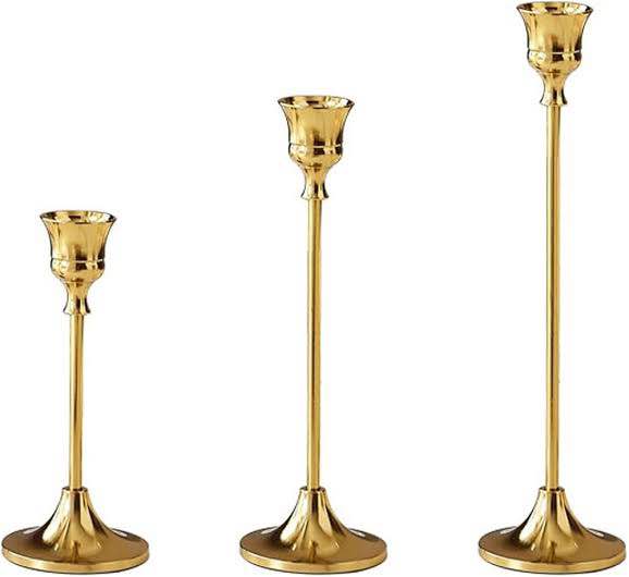 Nordic Candle Holder Nordic Candlestick Candlelight Dinner Retro Iron Candlestick Ornaments Electroplated Gold Candle Stand