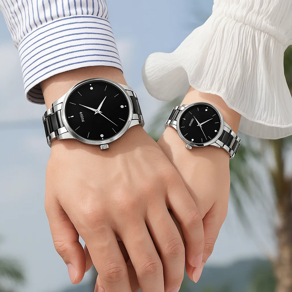 Fashionable Couple Watches for Girls and Men's Stainless  Couple Watches Quartz Watches Water Resistant Couple Watches.