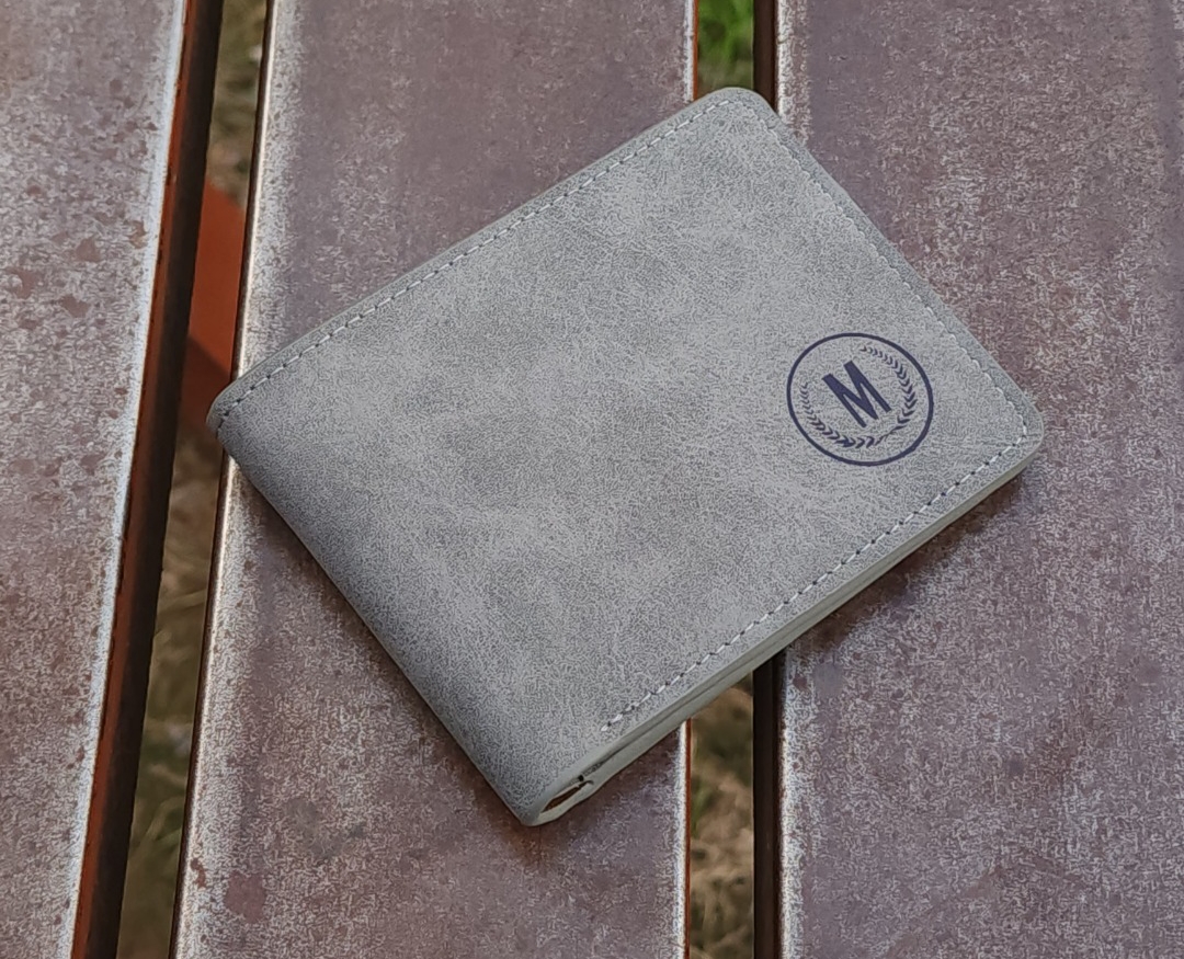Genuine Leather Bifold Wallet for Men – 5 Card Slots, ID Window, Hidden Cash & SIM Pockets