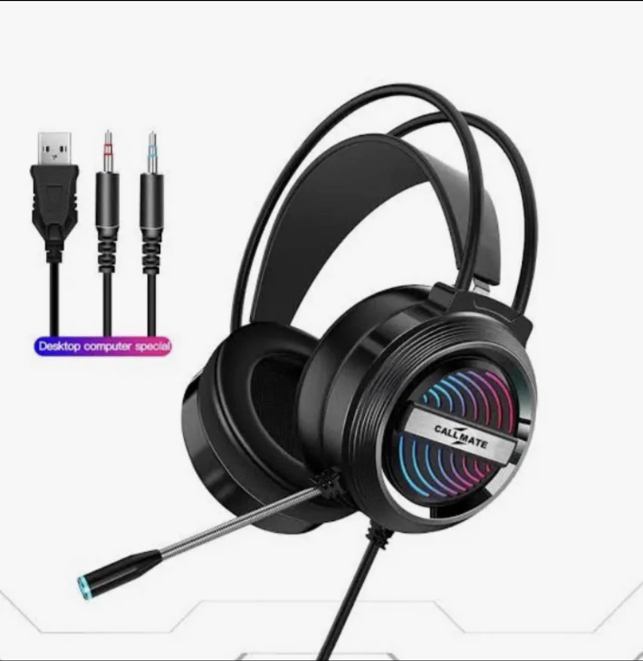 MONSTER headphone 5.1 Gaming Headphones USB Gaming Headset VIRTUAL SURROUND USB AUDIO INTERFACE WIRED GAMING HEADSET WITH MICROPHONE ( RGB LIGHTS)