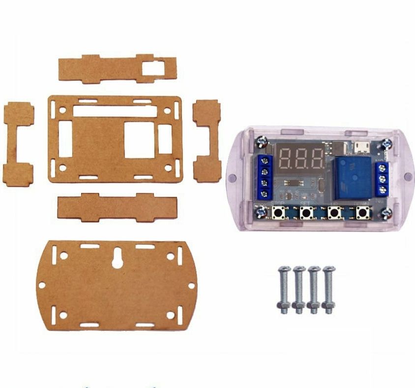 Transparent Case Acrylic Casing for 1 Channel of Timer Relay Module