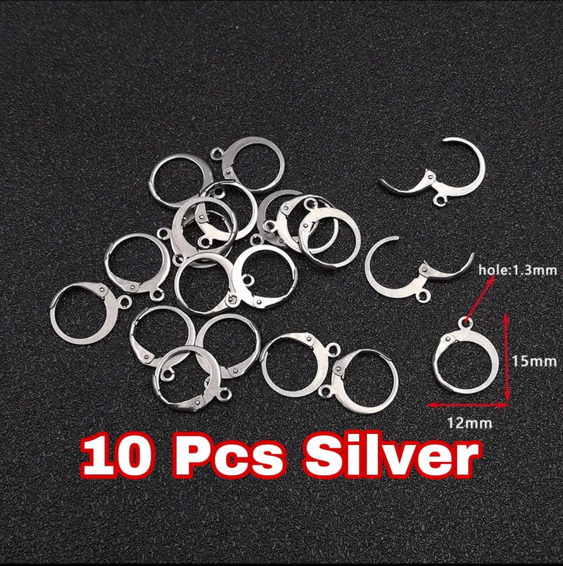 10Pcs and 20Pcs Stainless Steel French Earring Hook Earwire DIY Earrings Clasp Fitting Base for Jewellery Making Diy Accessories and Others