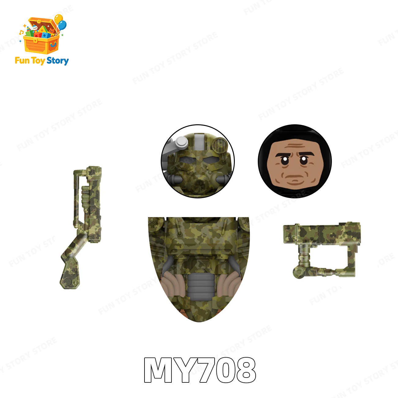 T60 Power Armored Officer Character Compatible with Third Party Models, Building Blocks, Toys, , and Enthusiasts' Collectio