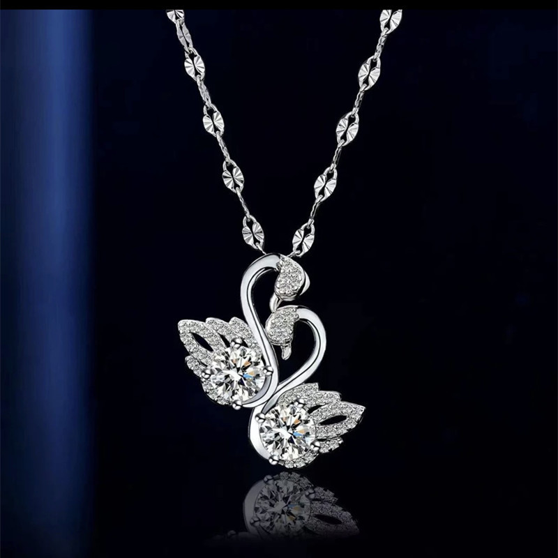 925 Sterling Silver Necklace Pendant Zircon Nice for Women Wedding Jewelry Engagement Fashion Party Classics High Quality 