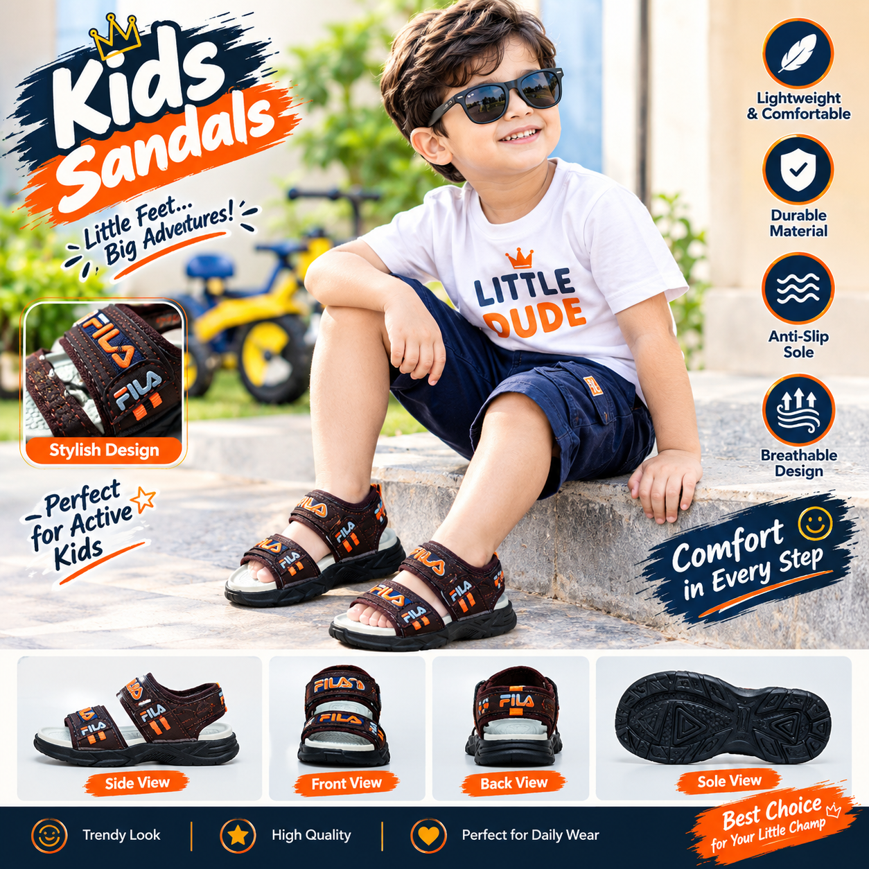 Kids Sandals premium quality footwear Branded HIGH QUALITY-JO-264
