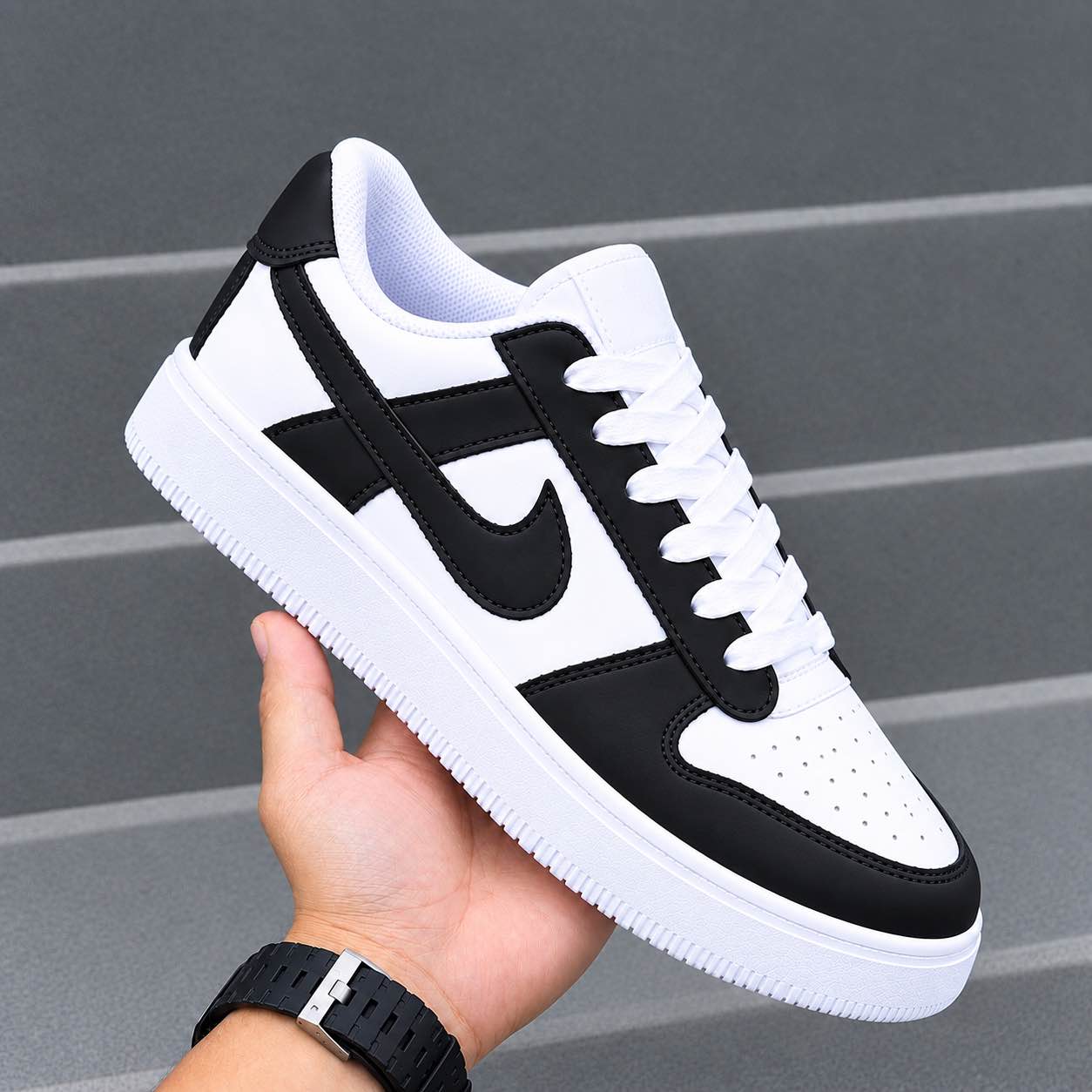 Black White Sneakers for Men & Women  | Stylish Sports Shoes | Trendy Joggers for Boys | Comfortable Walking Shoes | Stylish shoes for girls | Sneakers
