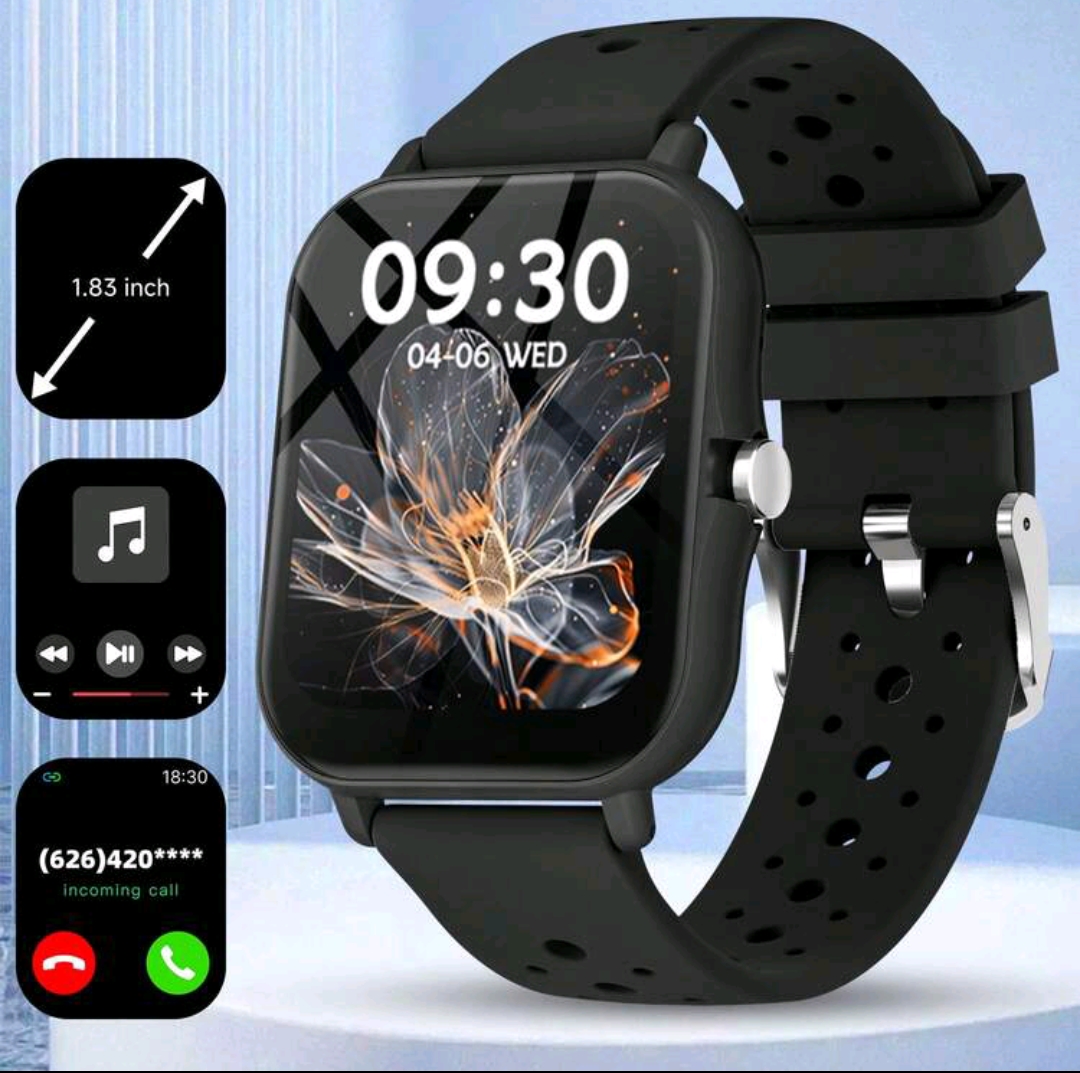 Smartwach  Brand new colour black  HD Screen Water proof Heart rate, sleep monitor 100+  Water proof, 7days battery life, Heart rate, sleep monitor 100+ sports modes