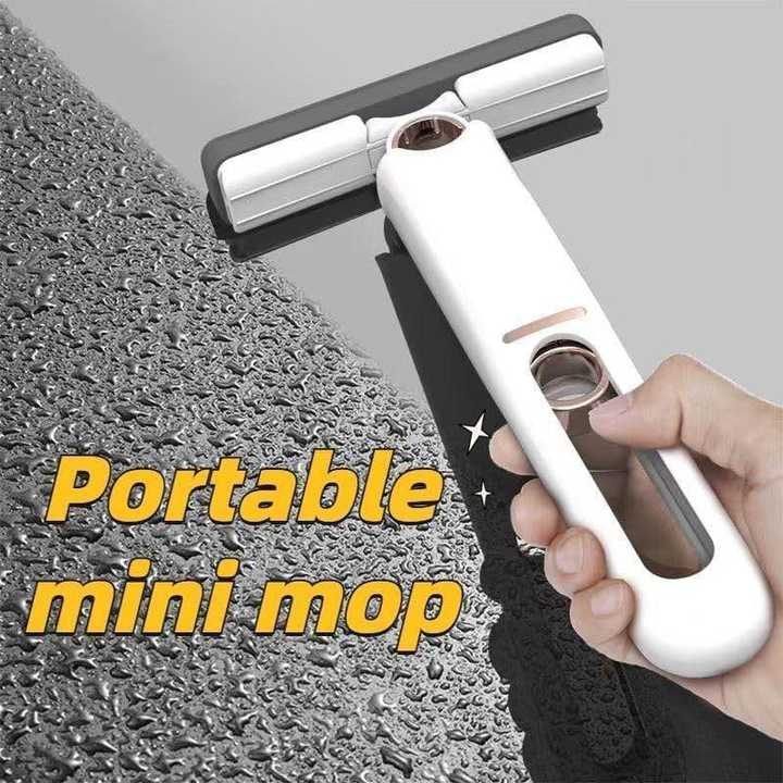 Portable Mini Mop | Small Handheld Cleaning Mop | Mini Floor Mop | Compact Kitchen & Home Cleaning Mop