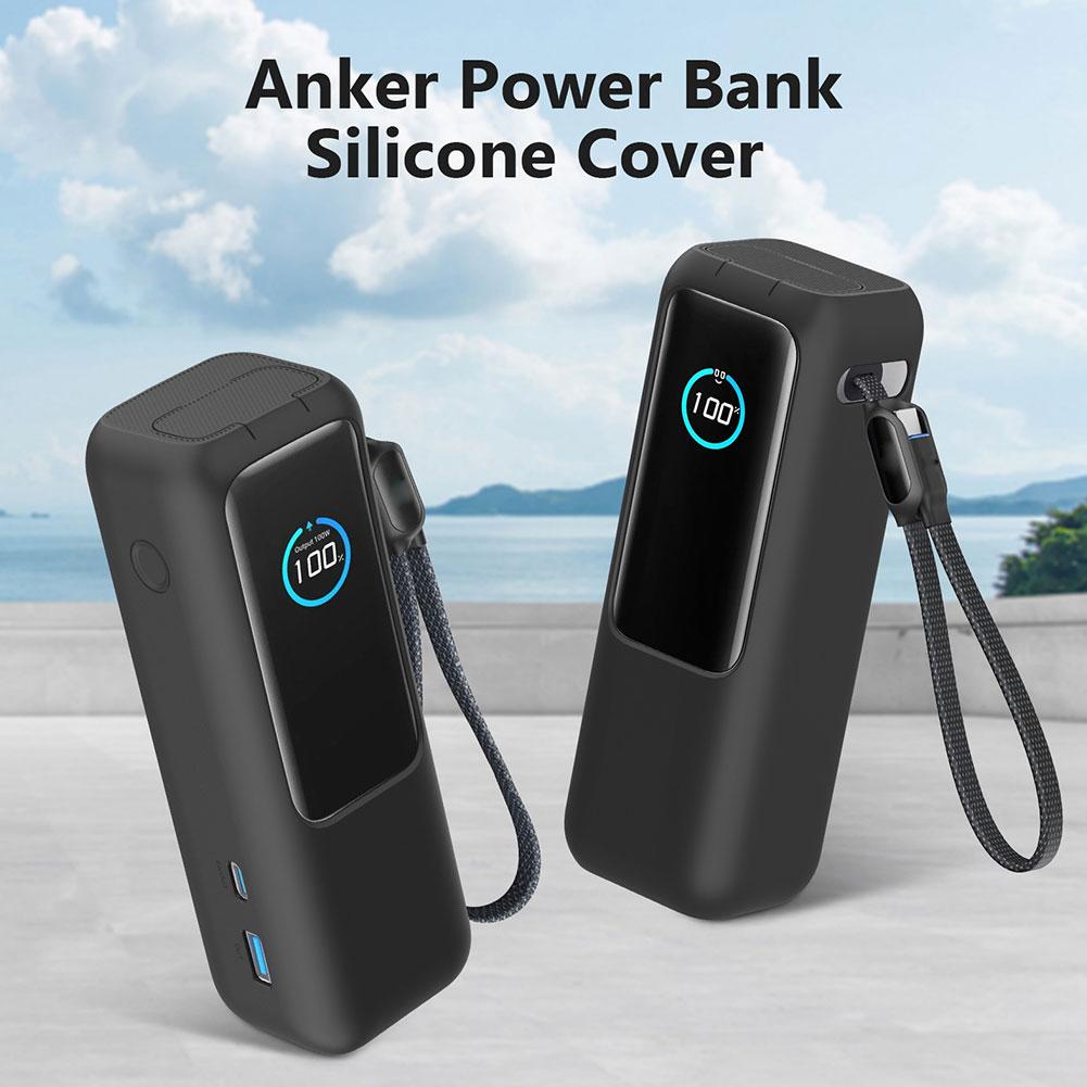 Silicone Case For Anker Zolo 25000mAh 165W Power Bank Portable Charger Protective Case Travel Carrying Case TF/SIM Storage Bag