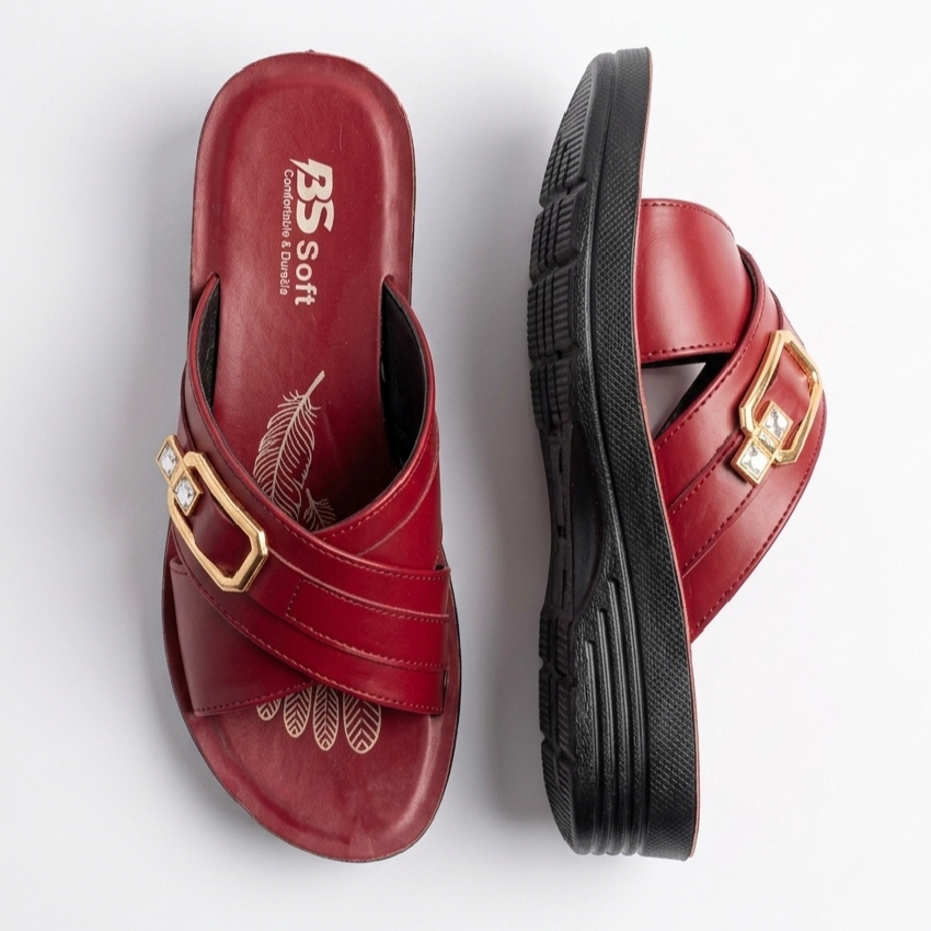 Women Wedge PU Leather Flip Flops Best Quality Wedge Sandals for Women