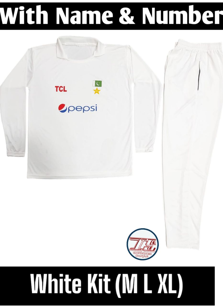 Pakistan White Shirt White Trouser With Name Number printed