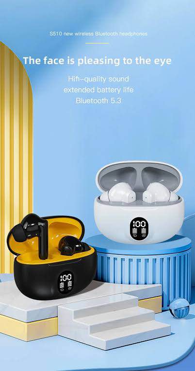 Wireless Bluetooth Earphone - Super Bass, Long Battery, Supports All Devices|Bluetooth Earbuds Dual Earbuds With Ultra Auto Connectivity Portable Bluetooth Version 5.0 Handsfree Earphones With deep base