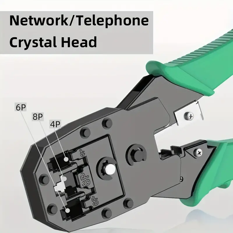 3 in 1 Professional RJ45 Crimper Tool Kit with 10 Cat6 RJ45 Connectors 4P 6P 8P Multifunction Network Cable Crimping Pliers Wire Cutter Wire Stripper Ethernet LAN Cable Crimp Tool for Cat5 Cat5e Cat6 RJ11 RJ12 RJ45 Premium Quality