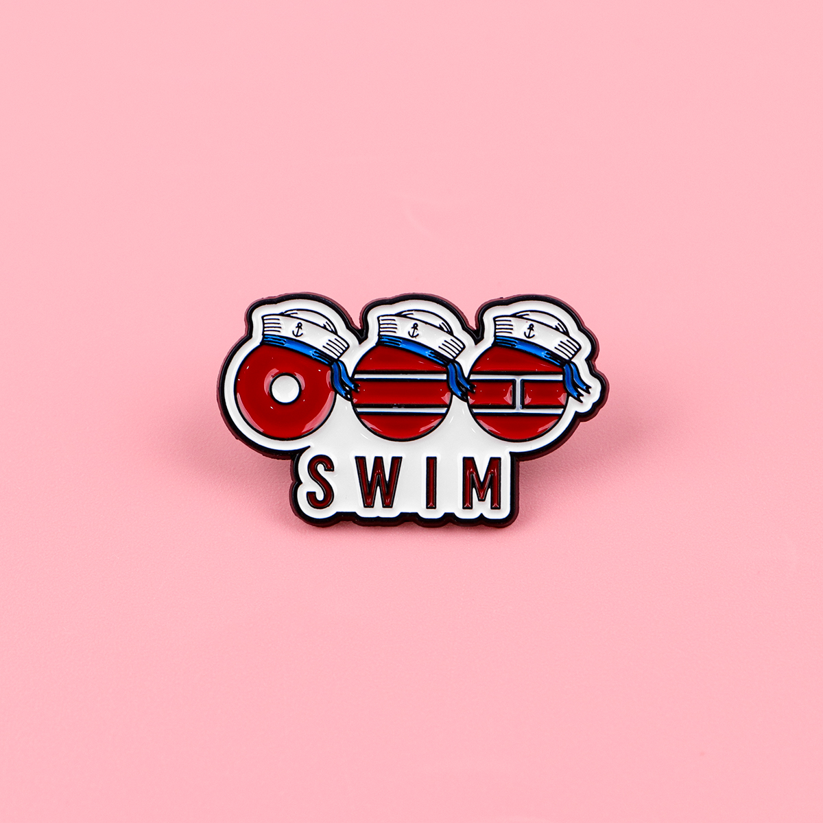 'SWIM' Quote Brooch Metal Enamel Pins Badge on Backpack Clothing Jewelry  for Fans Friends Fashion Collection Accessories