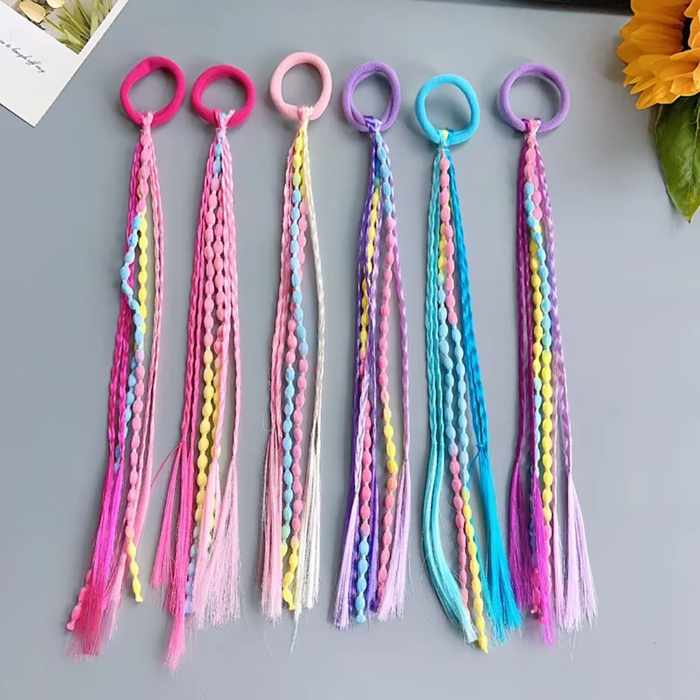 Lovely Girls Braided Wig Ponytail Headband  Hair Bands Kids Hair Accessories Hair Ornament