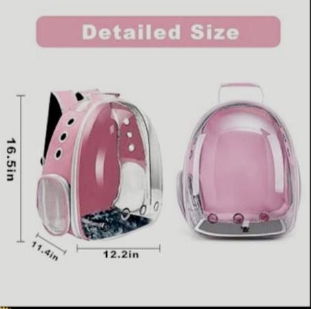 Cat Backpack Carrier - Bubble - ,Large Transparent Pet Backpack Bag - ,Portable - Ventilated Carry Backpack for Cat - Small Dog - Airline Approved Waterproof Pet Carrier Bag - For Hiking Outdoor Use  ( MULTICOLOUR )
