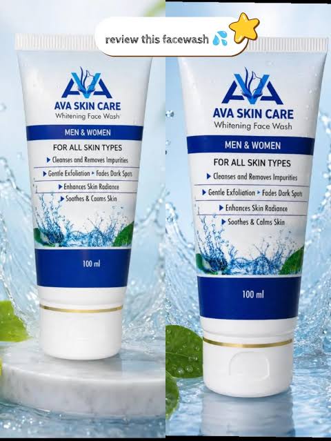 AVA Skin Care Whitening Face Wash | 100ml | For Men & Women | Fades Dark Spots & Enhances Radiance