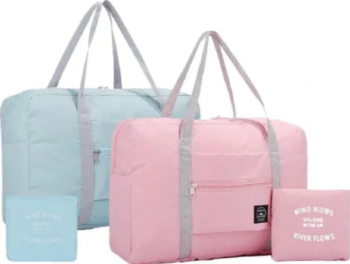 Foldable Travel Duffel Bag Large Capacity Waterproof Luggage Storage Bag | Portable Carry-On Travel Organizer