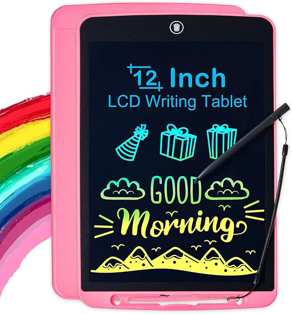 6.5/8.5/10/12 Inch Large Size LCD Writing Tablet for Kids Electronic Colorful Screen Draing Board Doodle Scribbler Pad Learning Educational for Boy Girl (Multi Color)