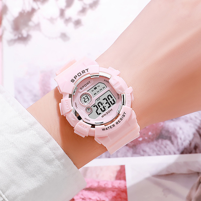 Fashion Kids Watches Luminous Waterproof Sports Digital Watch Alarm Clock Watches Boys Girls Student Smart Electronic Watch 
