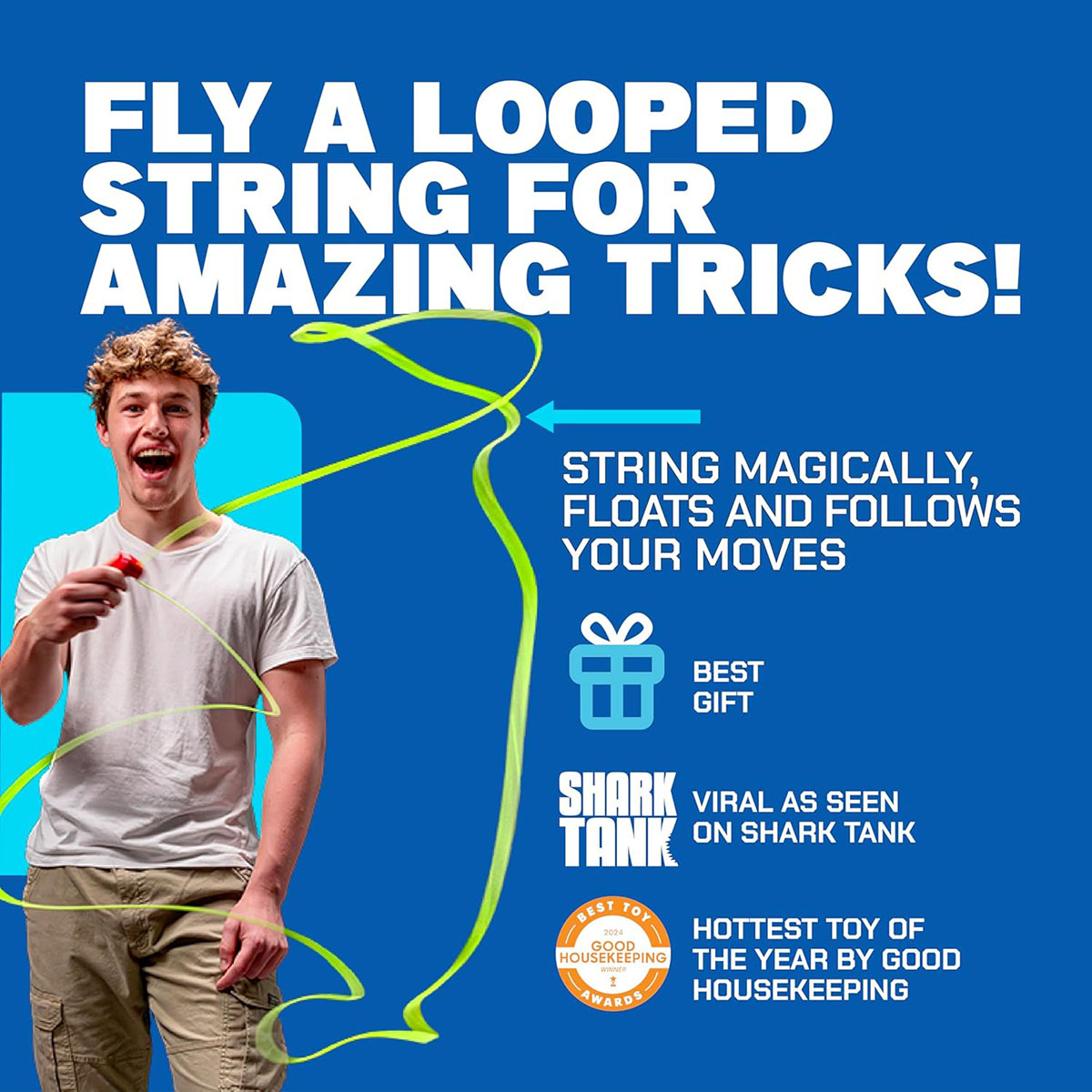 Glowing Rope Launcher Toy, A Flying Rope Loop in the Air, Brings Endless Tricks and Fun, Suitable for Outdoor Festival Party Int