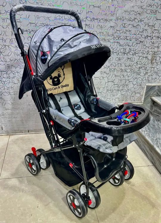 Premium High-Quality 8 Big Tyres Alloy Foldable Baby Stroller – The Ultimate Pram for Today's Families