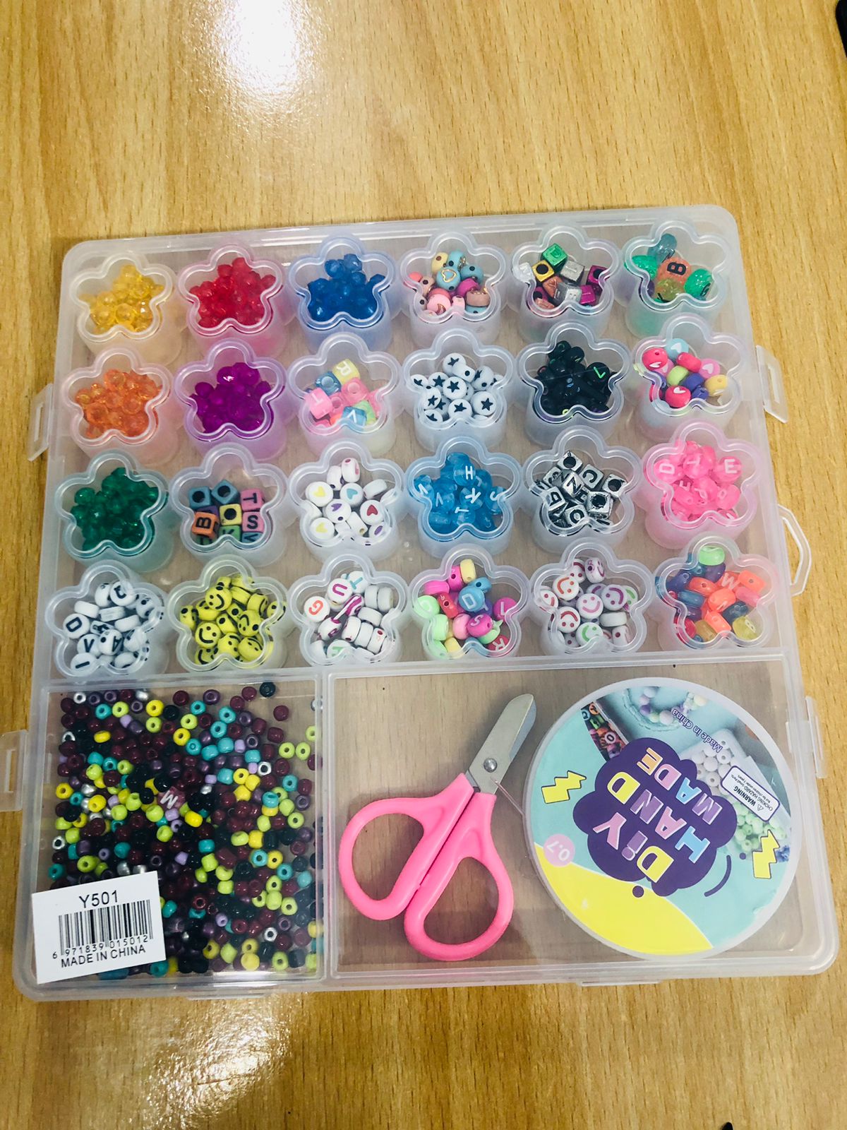DIY Multi Beads Boxes/Bead Box with Elastic Thread tag