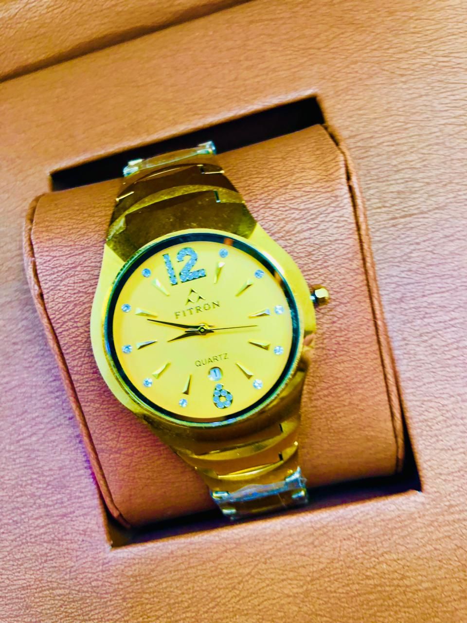 Fitron discount gold watch