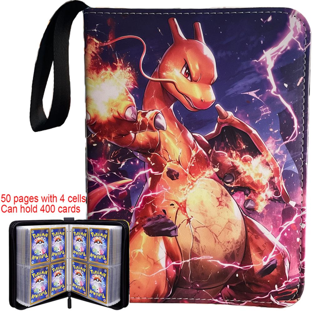 @New Pokemone Card Album PU Zipper Photo Album Collection Book Anime Figure Album Hobby File Kids Toy  In Stock