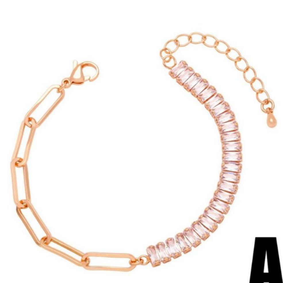 Rose gold 18 k gold plated bracelet stainless steel anti tarnish bracelet for girls and women high quality bracelet