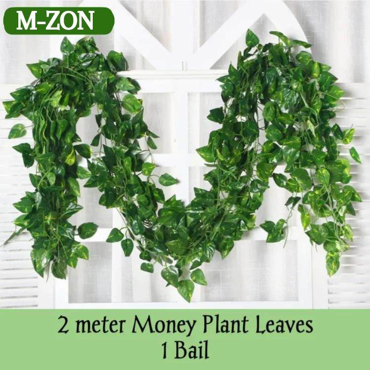"Artificial Money Plant Bail Leaves: Perfect for Wall Hanging Decoration - Pack of 1, 6, 12 - Ideal for Home and Office Décor"