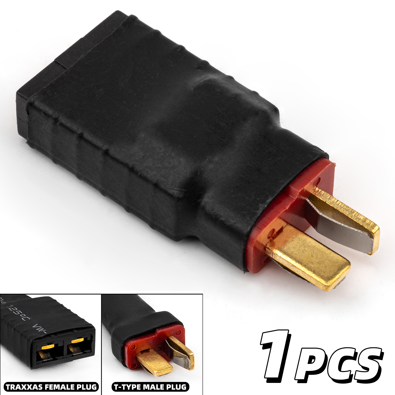 RCXAZ Battery Adapter Plug XT60 TAMIYA TRAXXAS T-TYPE Adapter DIY For RC Car Ship Helicopter Quadcopter LiPo Battery Connector