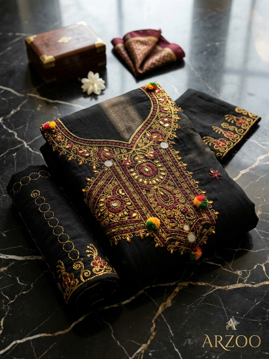 Lawn Embroidered 2 PCs Suit for Women