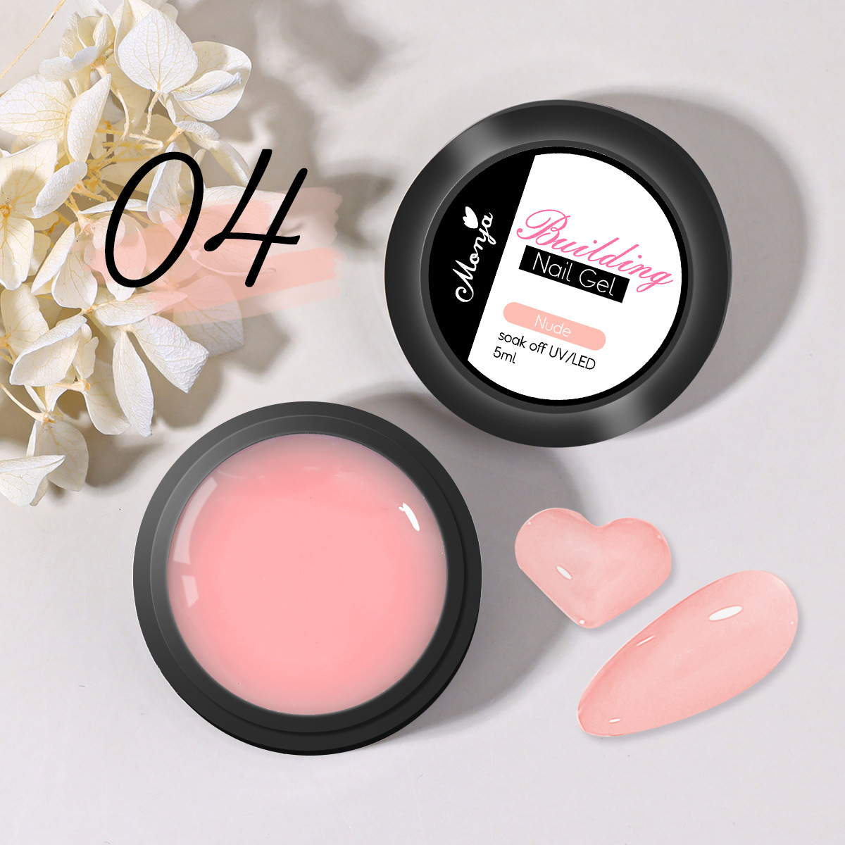5g Clear Non Stick Hand Extension Gel Nail Polish for 3D Shaping/Craving Nail Art Solid Milky Jelly Hard Gel for DIY Nail Design