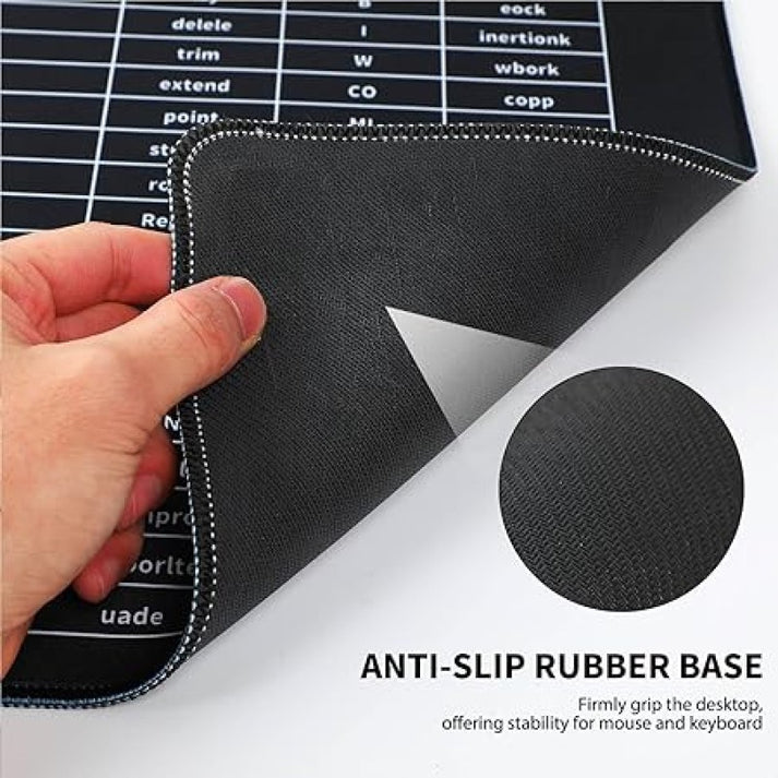 Keyboard Shortcut Mouse Pad 800x300mm | Excel Shortcut Keys Cheat Sheet Reference Guide | Large Gaming Mouse Pad | Computer Learning Desk Mat for Beginners & Students | Office Productivity Workspace | Non-Slip Rubber Base