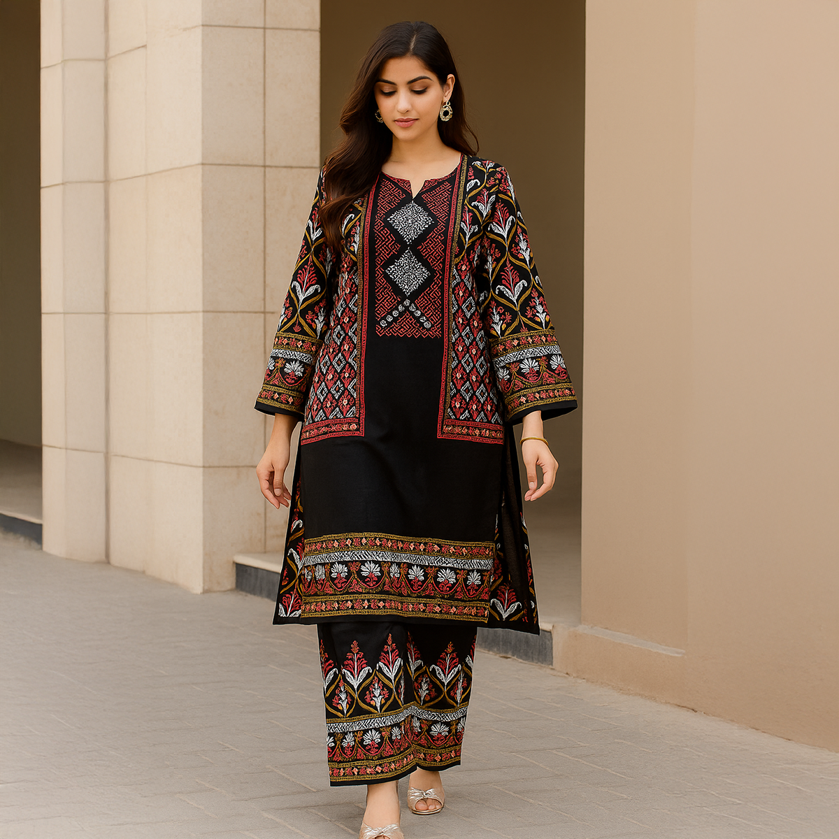 Samar's Fashion Summer Trendy New Arrival Stitched Fashionable Multicolor Printed 2pc Dress For Women and Young Girls