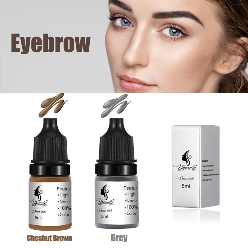 2pcs Tattoo Ink Set Permanent Makeup Eyebrow Lips Eye Line Tattoo For Body Beauty Tattoo Art Supplies Color Microblading Pigment