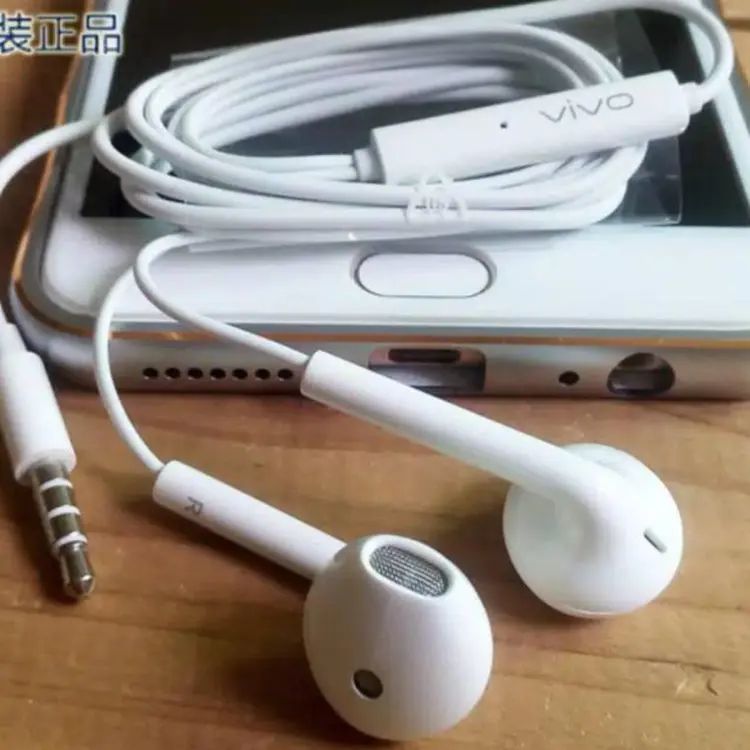 Vivo Original Handsfree Handsfree Headphones Handsfree Handfree / Earphones 3.5mm With Mic For PUBG Real Gamming, Deep Bass Sound, Online Steaming Watching Movies, Online Classes, cute handfree for girls Android Mobile