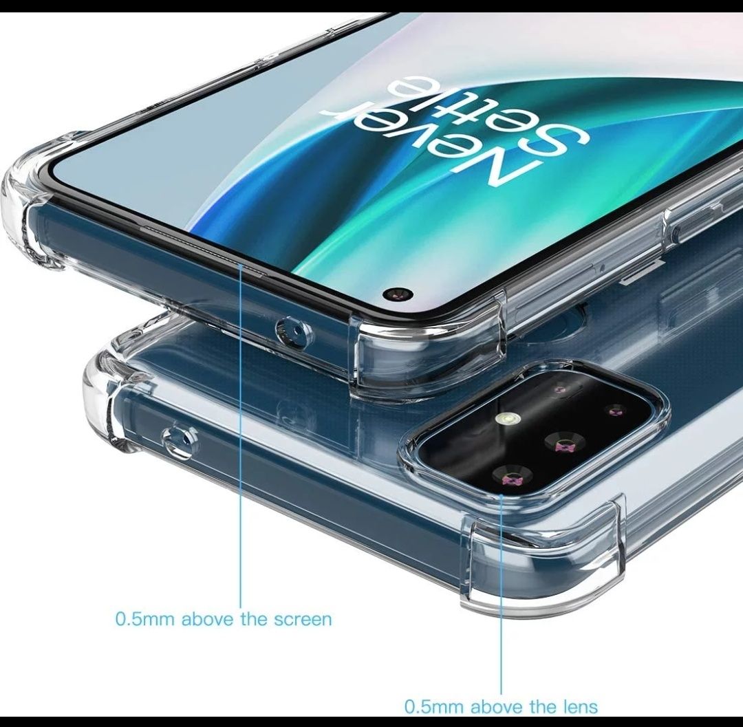 OnePlus Nord N10 5G Transparent Soft Gel TPU Reinforced Corners Cushion Bumper Shockproof Drop Protection Case Cover